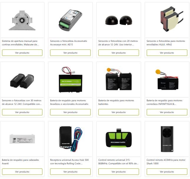 Accesorios y repuestos